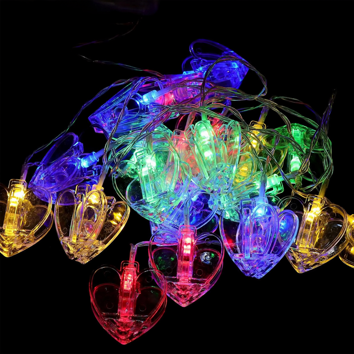 LED fairy lights with photo clips for decoration