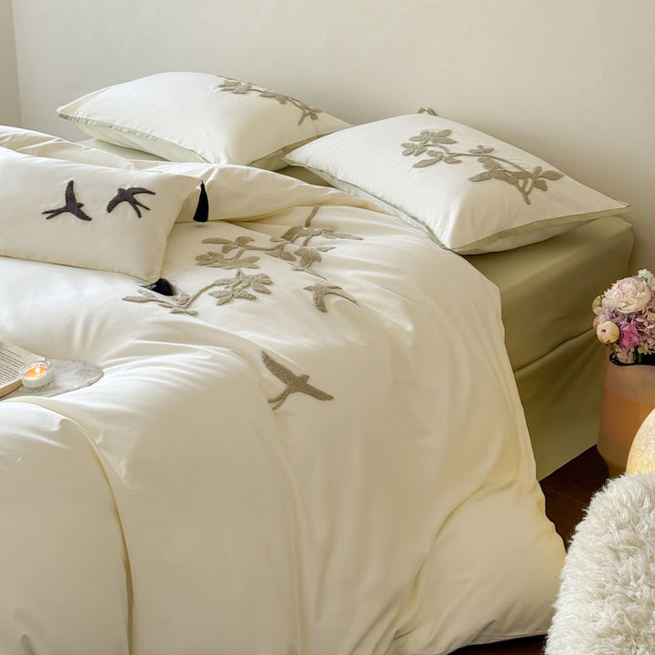 Bedding set made of 100 long-staple cotton, brushed