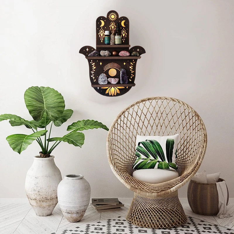 Luna Moth Lamp Crystal Shelves | Bowlift