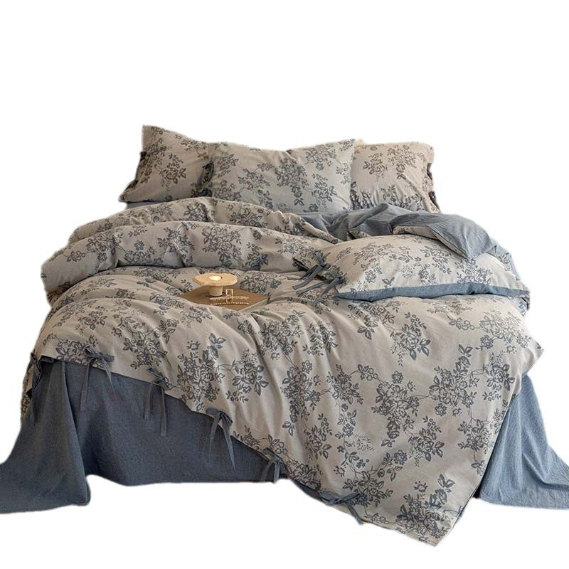 Cotton bedding set, 4-piece, double gauze
