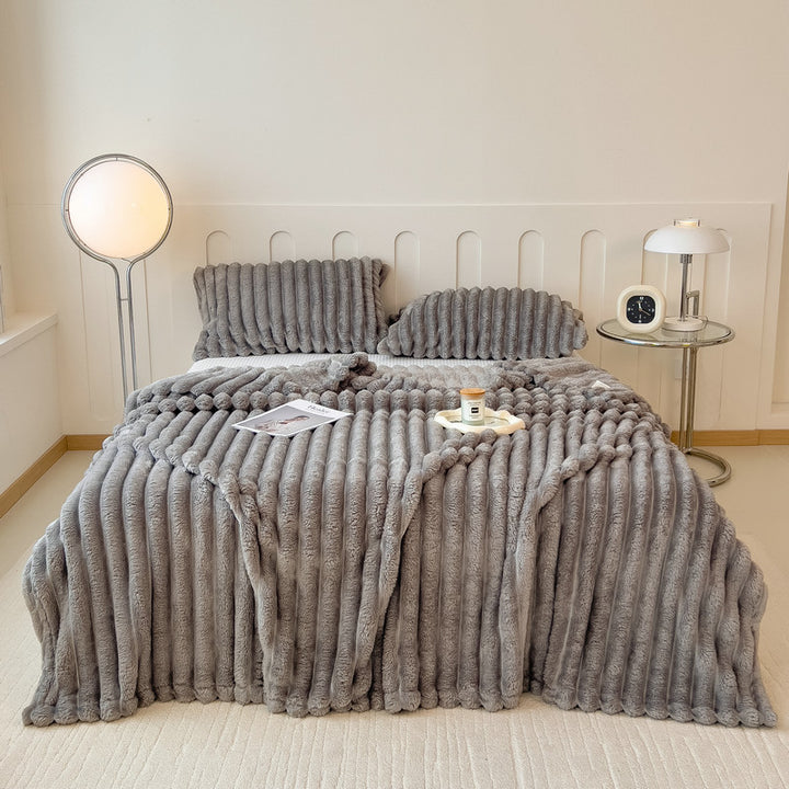 Milk fiber blanket, Nordic style, extra thick
