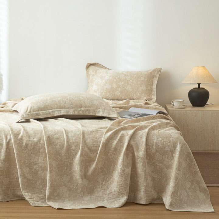 Cotton bed sheet, Jacquard weave