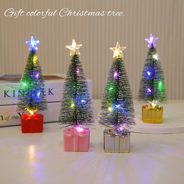 LED Christmas Tree Night Light with Gift Design