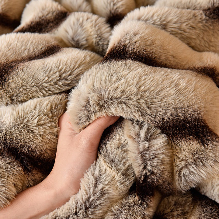 Milk Fiber Fleece Bedding Set, Geometric, 4-Piece