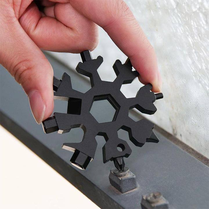 BowLift | Snowflake - MultiTool 18-in-1 Stainless Steel Portable for Outdoor Adventures