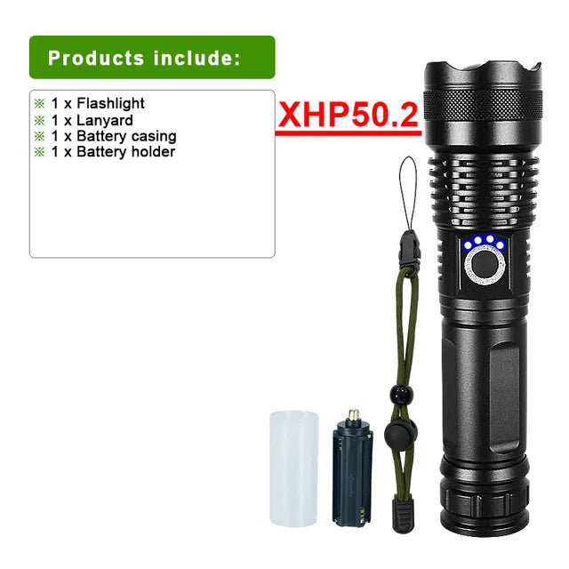 LumiBeam Flashlight - Powerful Rechargeable LED Flashlight Bowlift