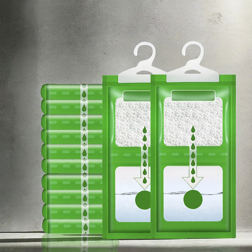 Hanging dehumidifying bag for fresh air