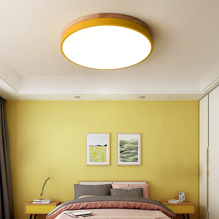 BowLift | Ceiling Light Modern Wood LED Flush Fitting