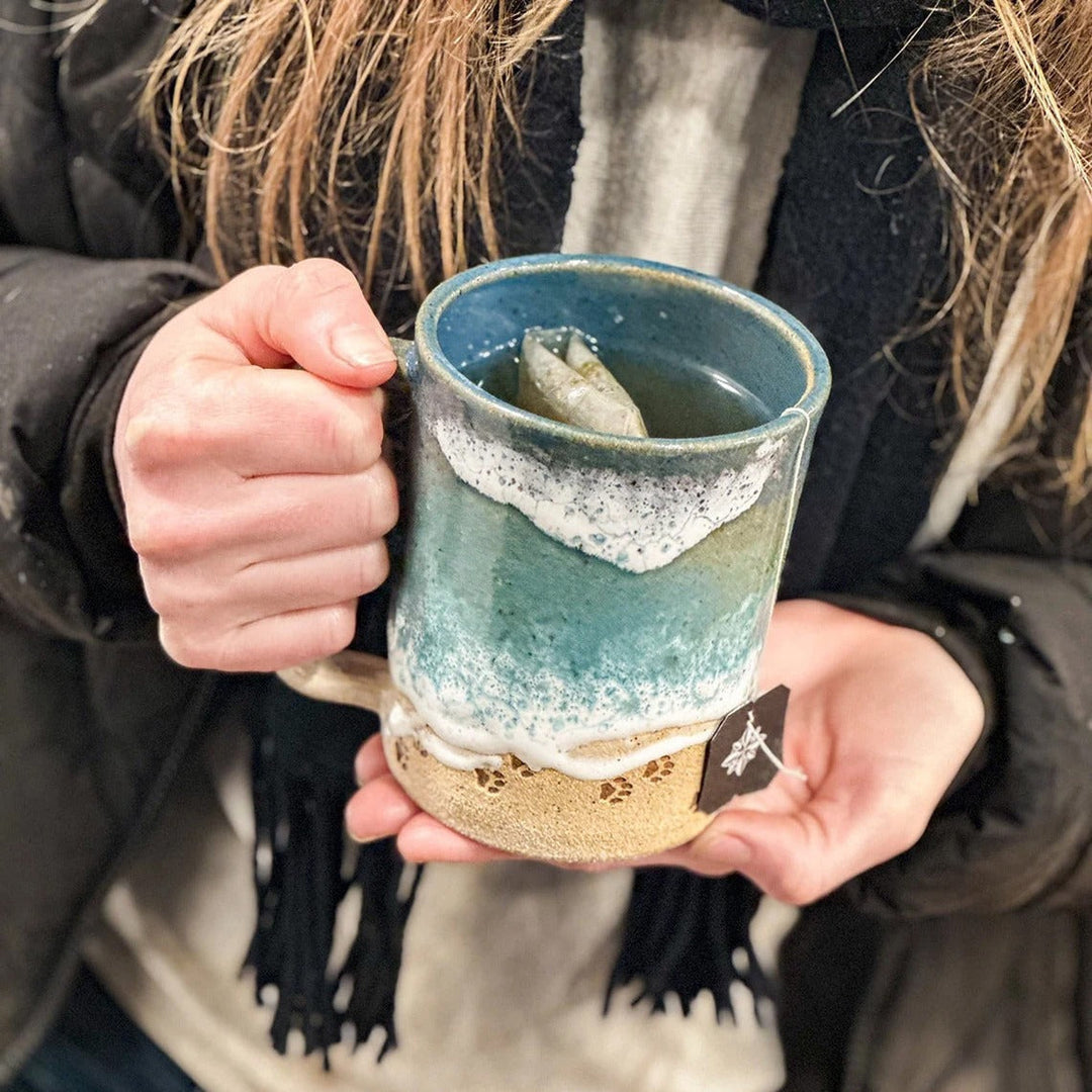 Paw 3D Printed Ceramic Shoreline Coffee Mug | Bowlift