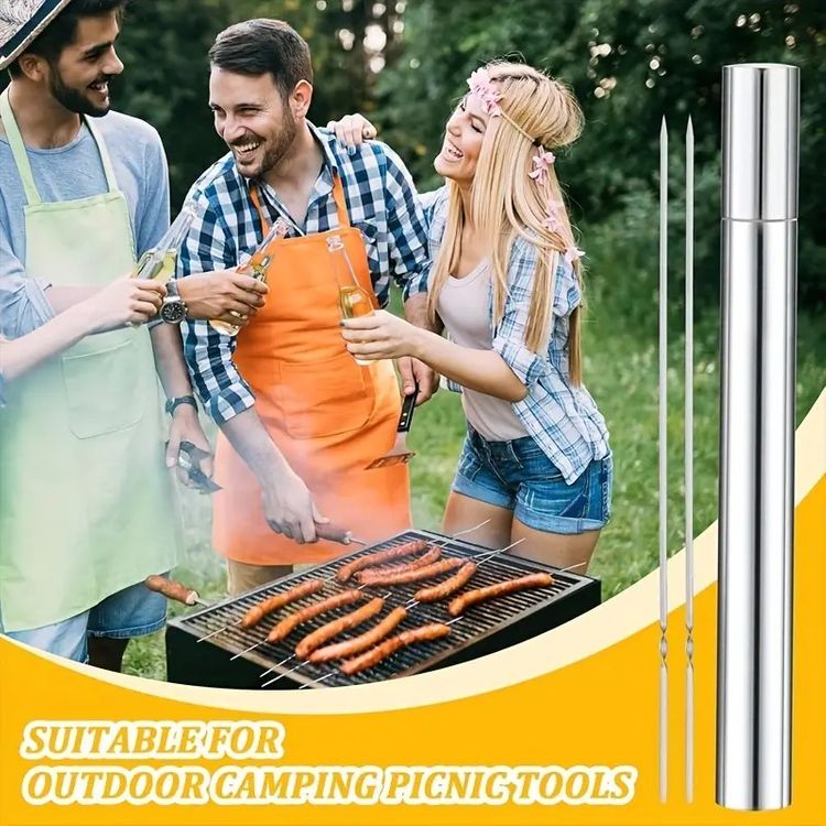 BowLift | Stainless Steel BBQ Tools Grill Skewers 10 Pieces