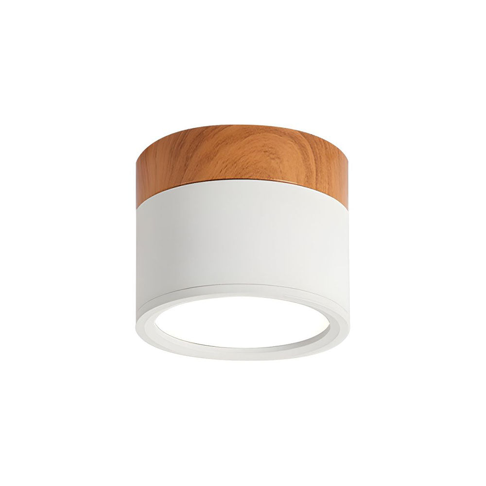 BowLift | Ceiling Light with Pink Flush Wood Finish