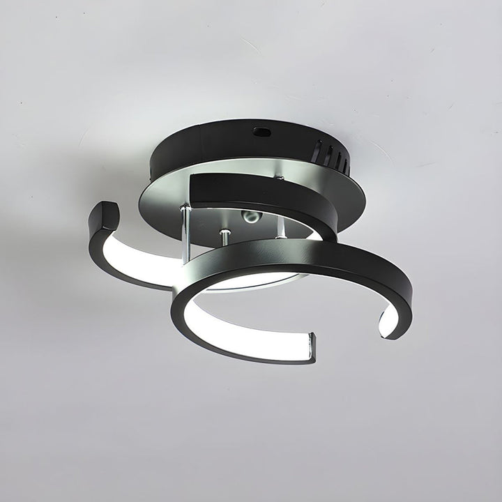 BowLift | Ceiling Light with LED Black Metal Frame