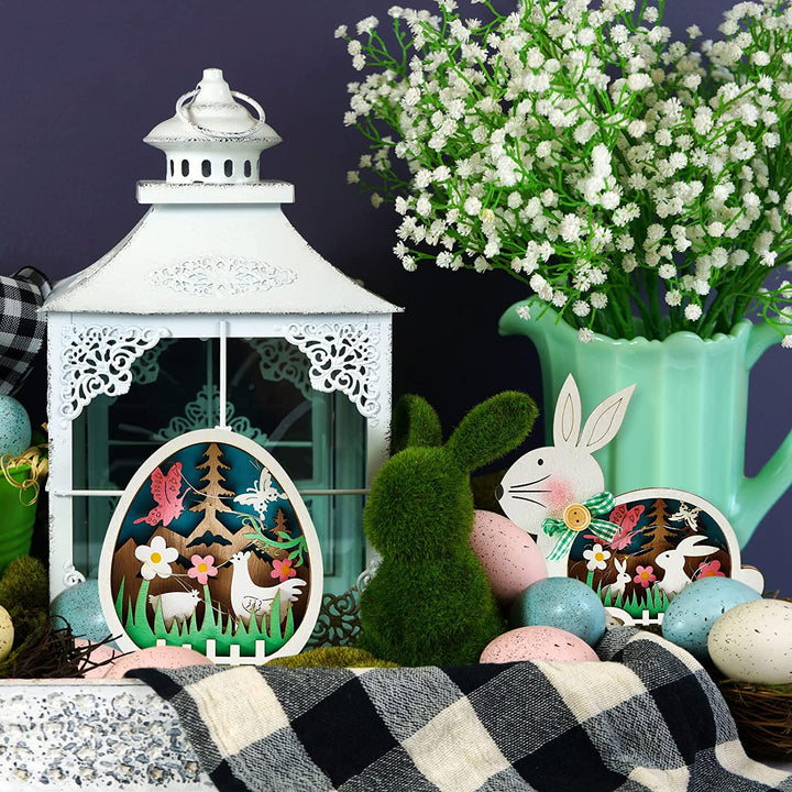 Wooden Easter Decoration with LED Light | Bowlift