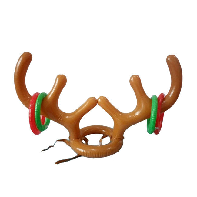 BowLift | Christmas Game Inflatable Reindeer Antler Hat Ring Toss Christmas Gift