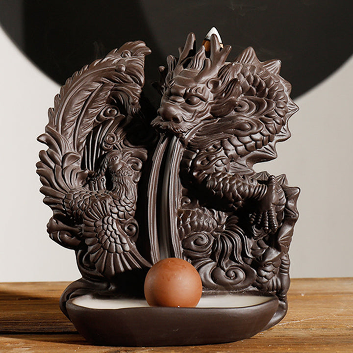 Decorative Dragon and Phoenix Incense Holder