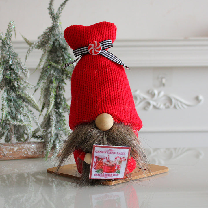 Christmas Elf with Knit Hat and Antlers