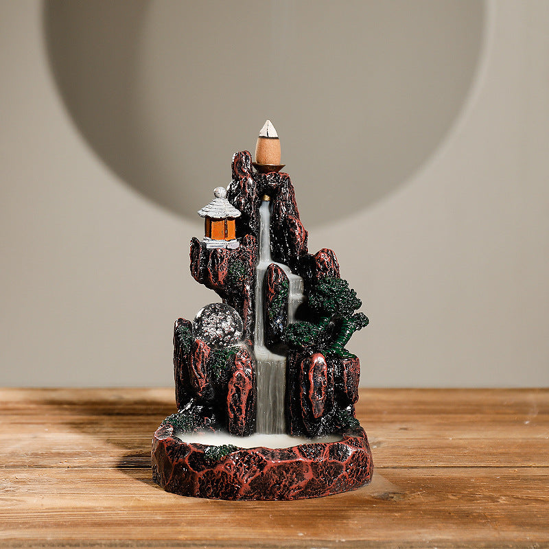 Decorative Mountain Theme Incense Waterfall