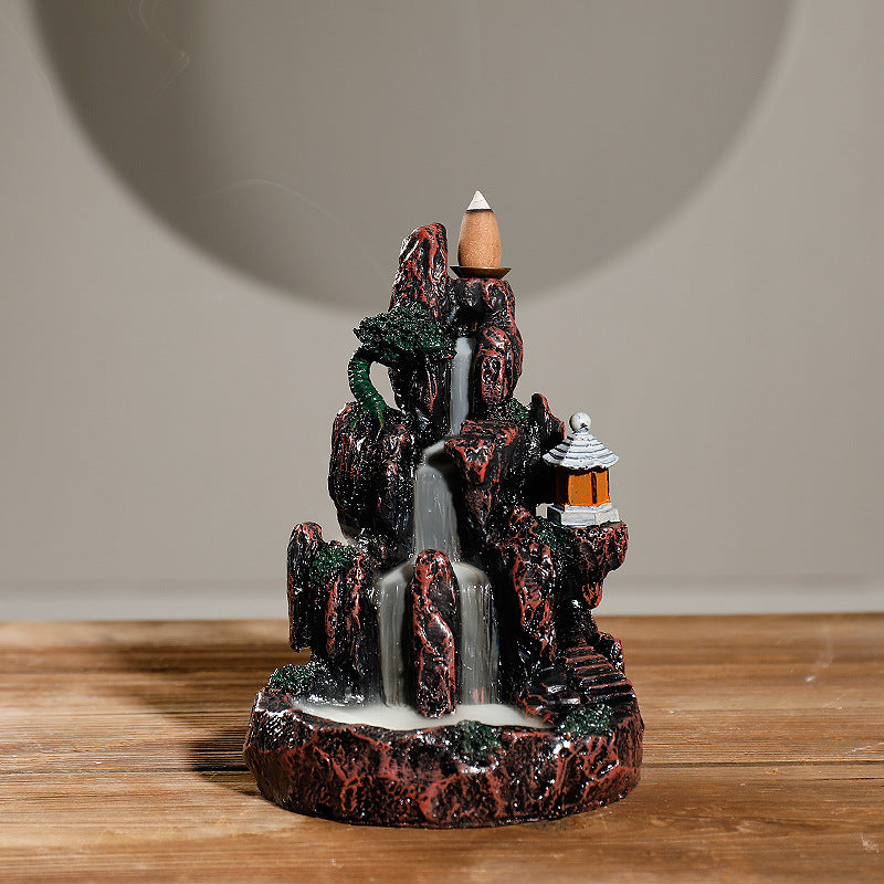 Decorative Mountain Theme Incense Waterfall