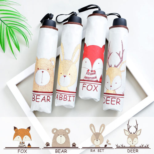 Ladies folding umbrella with casual smile design Bowlift