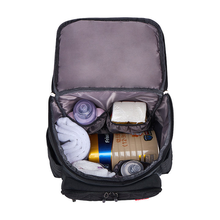 Chic Quilted Multi-Compartment Backpack Bowlift