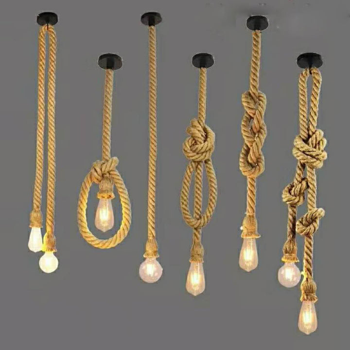 Rustic Rope Pendant Lighting