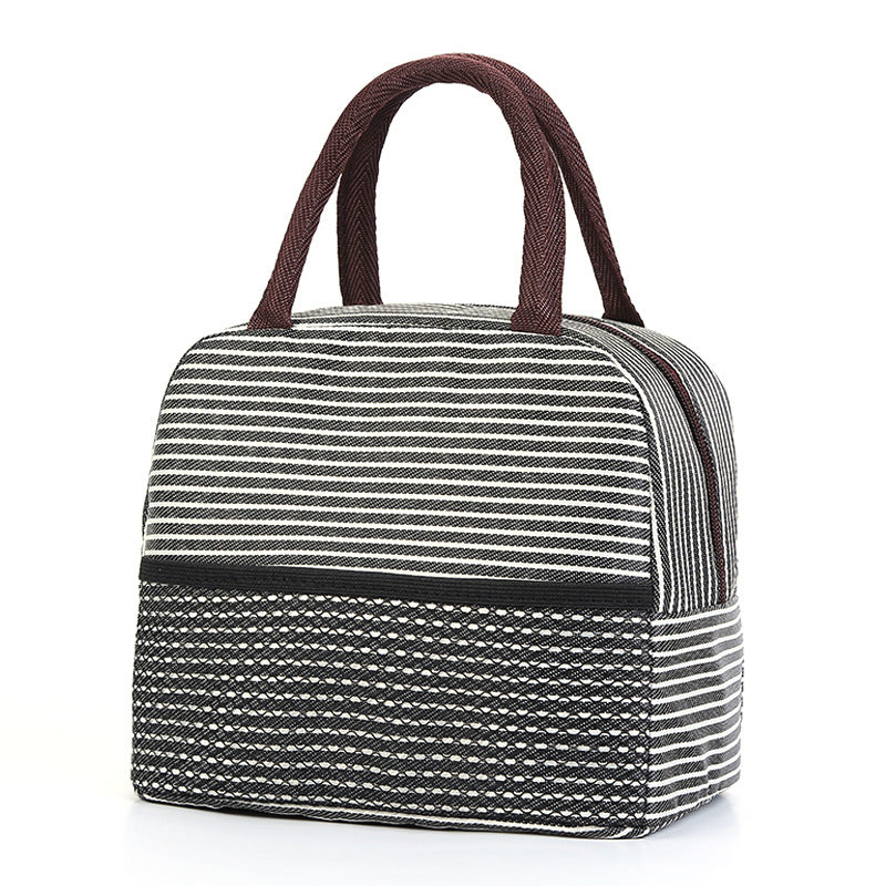 Cooling insulated bag with stylish striped pattern Bowlift