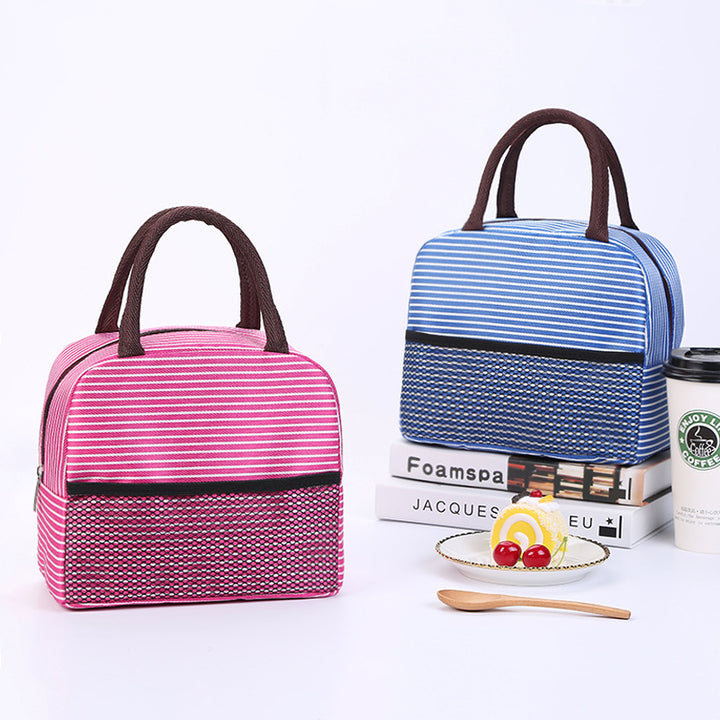 Cooling insulated bag with stylish striped pattern Bowlift