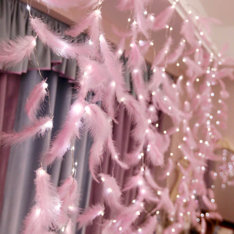 BowLift | Feather LED Atmosphere USB Remote Control Copper Wire Light String