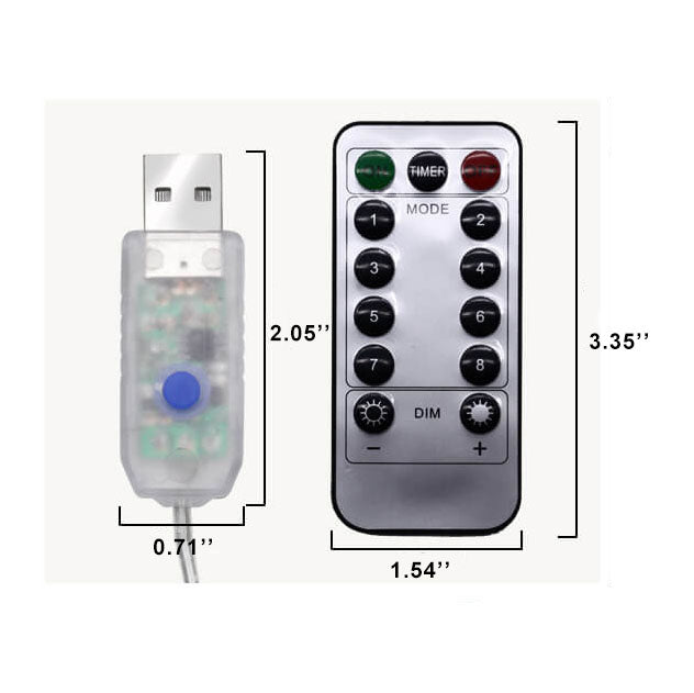 BowLift | Feather LED Atmosphere USB Remote Control Copper Wire Light String