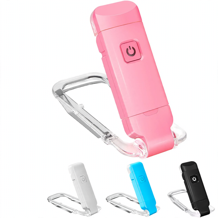 Portable LED clip light for books