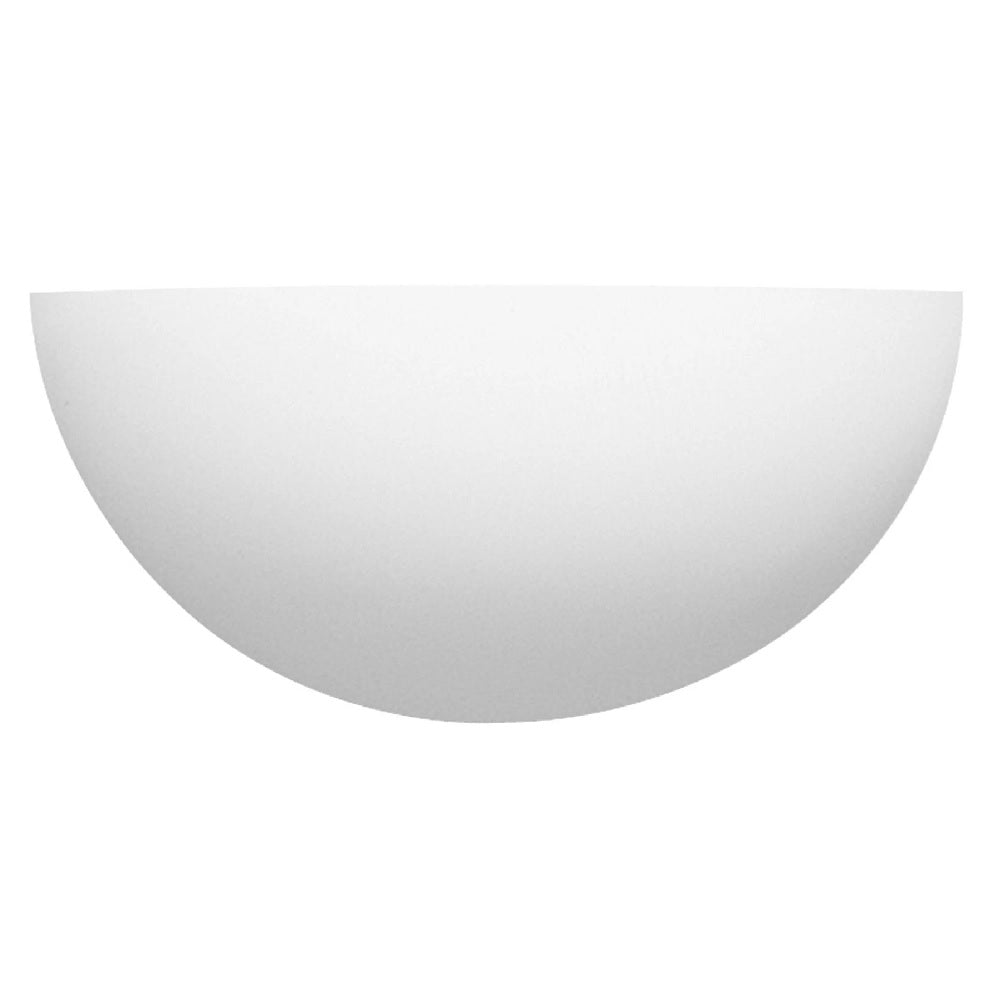 BowLift | White Plaster Vintage Half-Round Half-Moon Paintable Wall Spotlight 30cm