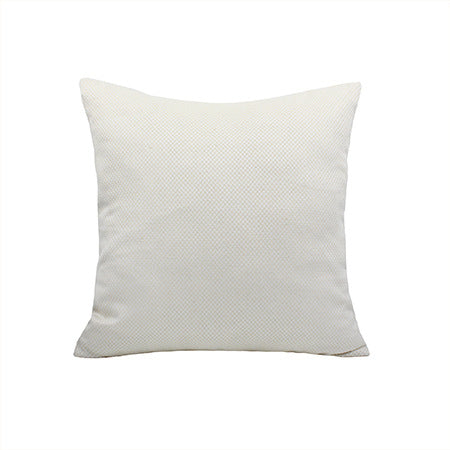 Square decorative pillow cover with micro-structured dot binding and concealed zipper Bowlift