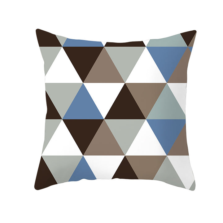 Decorative Tile-Pattern Throw Pillow Cover