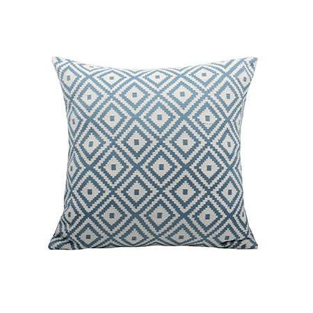 Square decorative cushion cover with geometric diamond pattern Bowlift