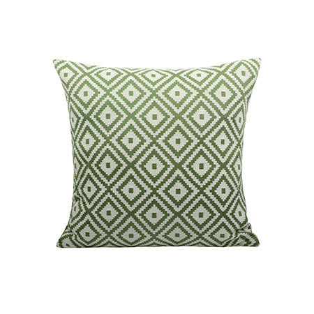 Square decorative cushion cover with geometric diamond pattern Bowlift