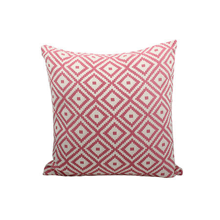 Square decorative cushion cover with geometric diamond pattern Bowlift