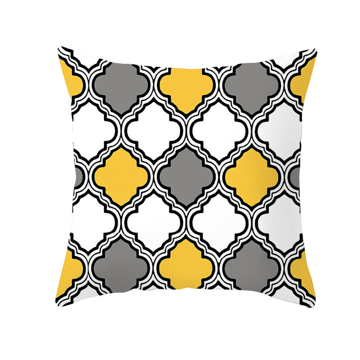 Decorative Tile-Pattern Throw Pillow Cover