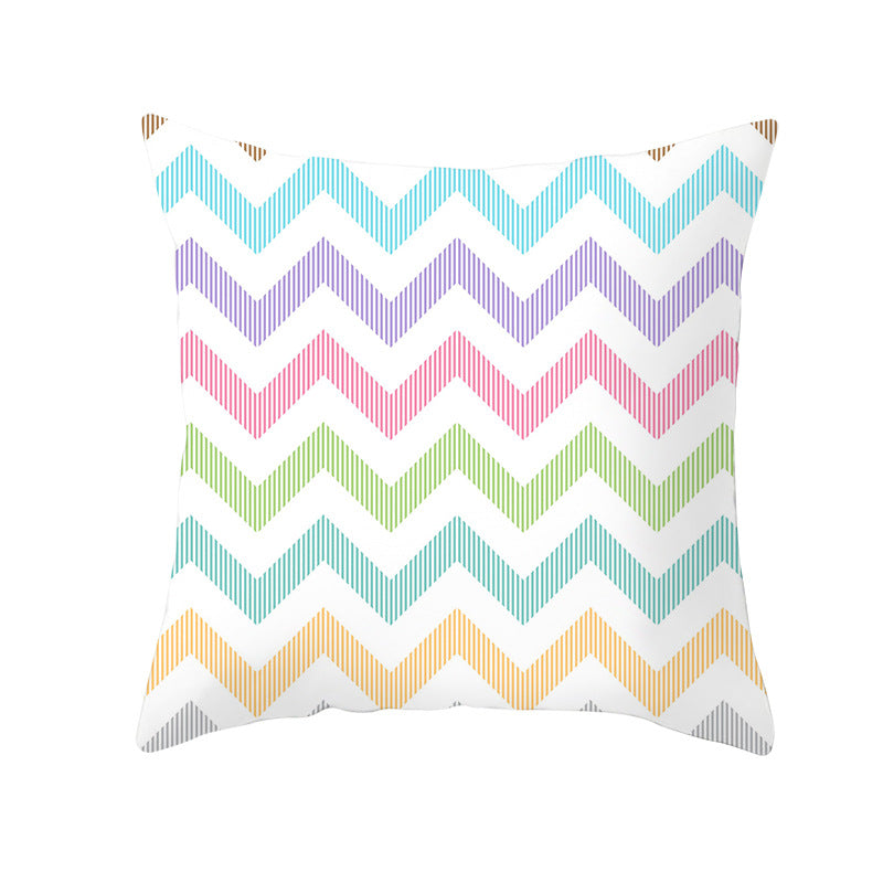 Decorative Tile-Pattern Throw Pillow Cover