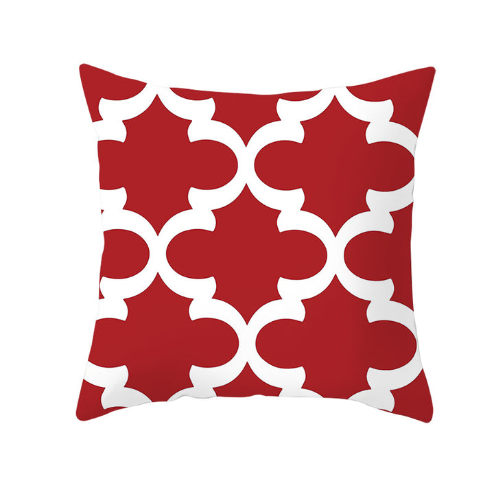 Decorative Tile-Pattern Throw Pillow Cover