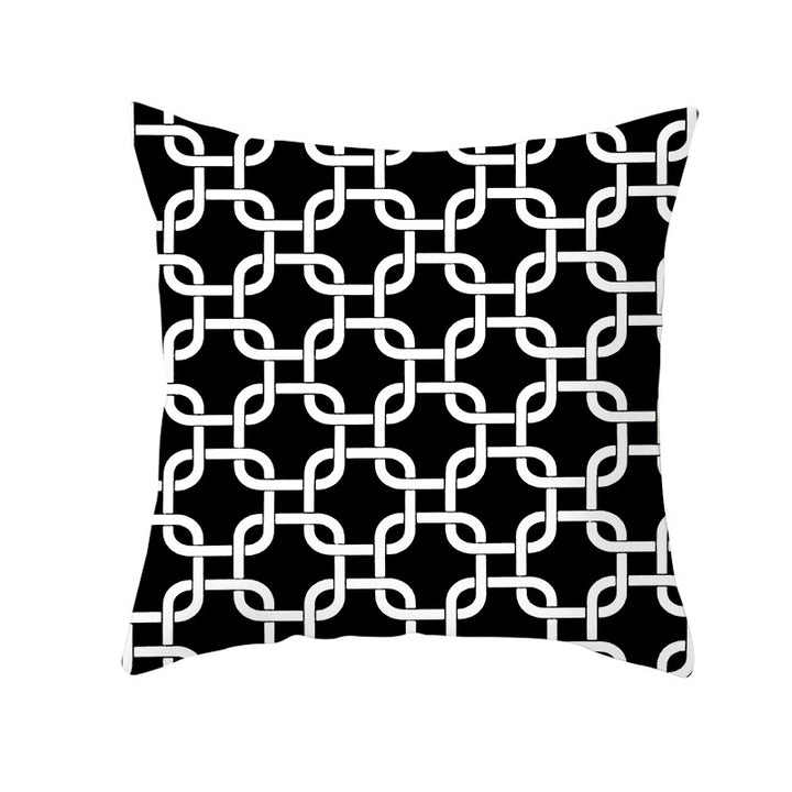 Decorative Tile-Pattern Throw Pillow Cover