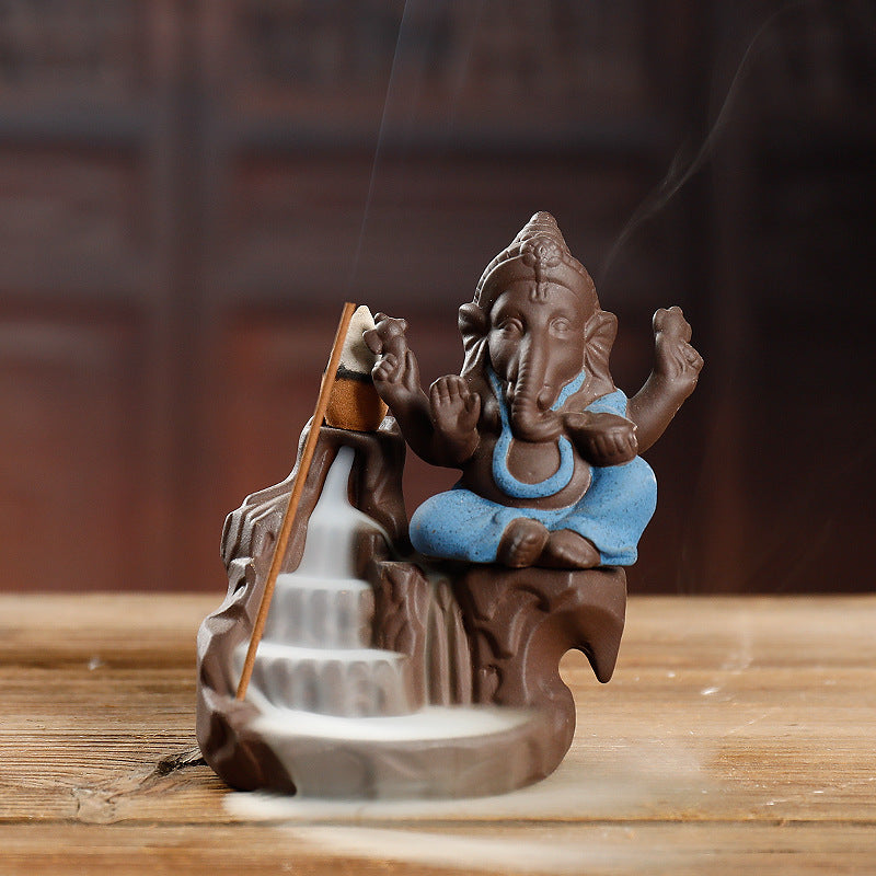 Decorative Ganesh Waterfall Incense Holder