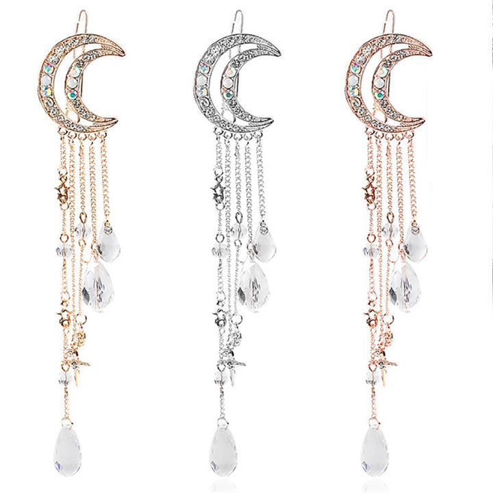 Celestial Moon-Inspired Dangle Brooch Bowlift