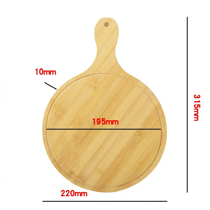 Wood serving tray, round, various sizes