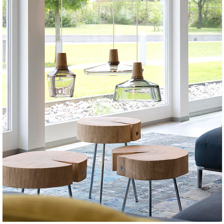 Modern Wood and Glass Pendant Light
