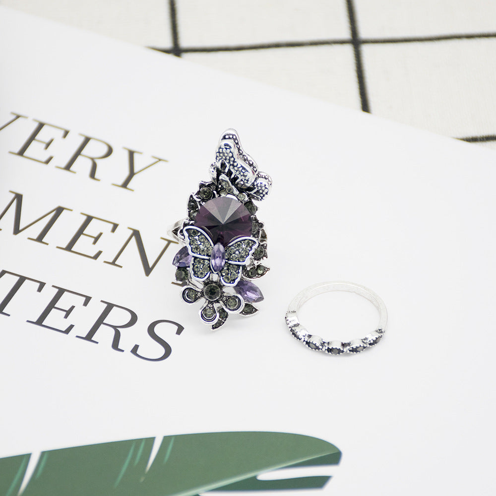 Elegant Leaf-Designed Adjustable Ring Bowlift