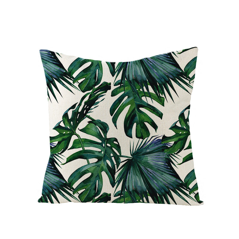 Tropical Pineapple Canvas Decorative Pillow Cover