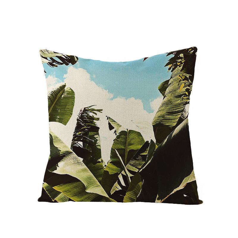 Tropical Pineapple Canvas Decorative Pillow Cover