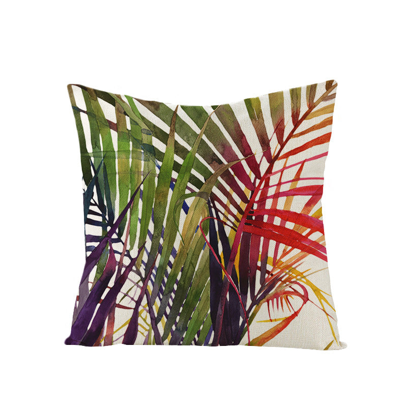 Tropical Pineapple Canvas Decorative Pillow Cover