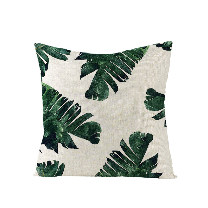 Tropical Pineapple Canvas Decorative Pillow Cover