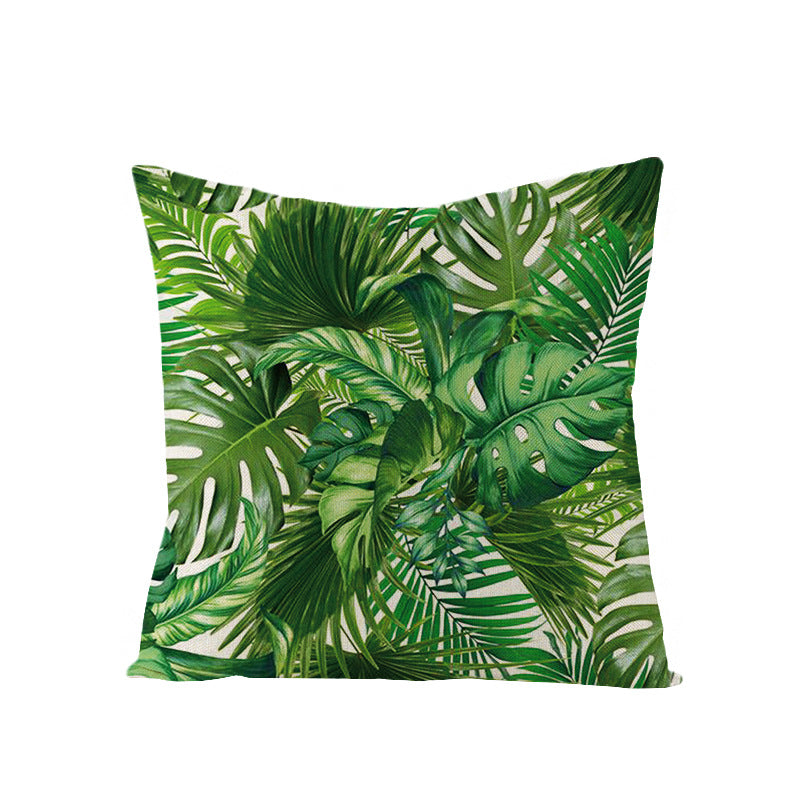Tropical Pineapple Canvas Decorative Pillow Cover